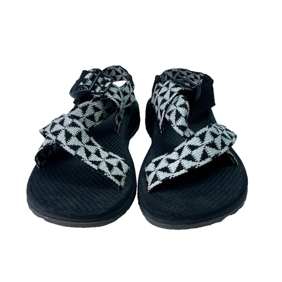 Chaco Sandal Womens 5 The Mega Z Cloud Sandal Barred Black White Summer - Picture 1 of 11